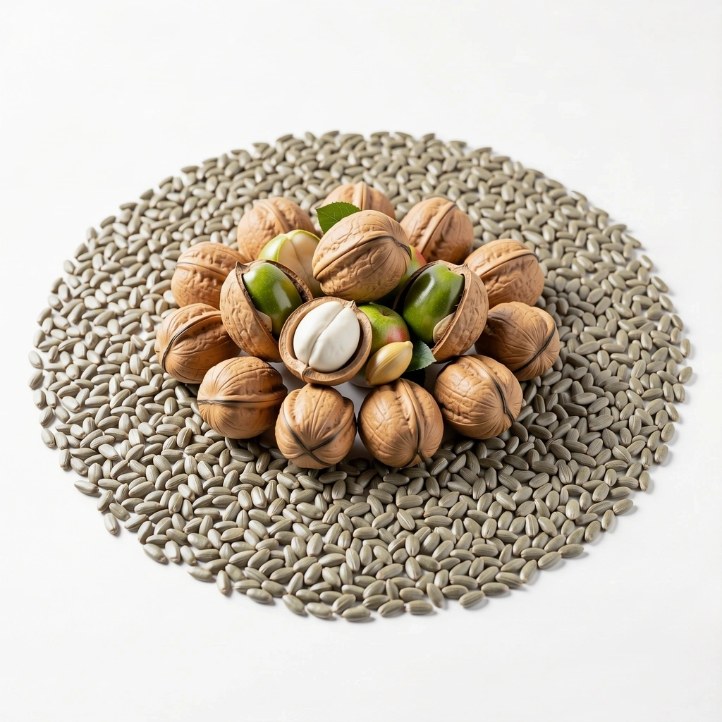 Fruits à coque et graines saines